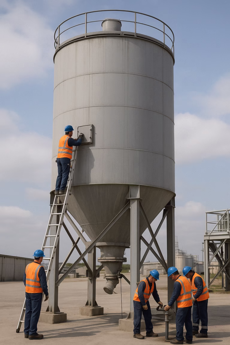 cement silo cleaning